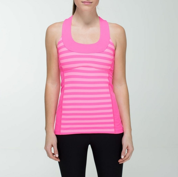 lululemon athletica Tops - Lululemon Scoop Neck Apex Zing Pink Tank 10